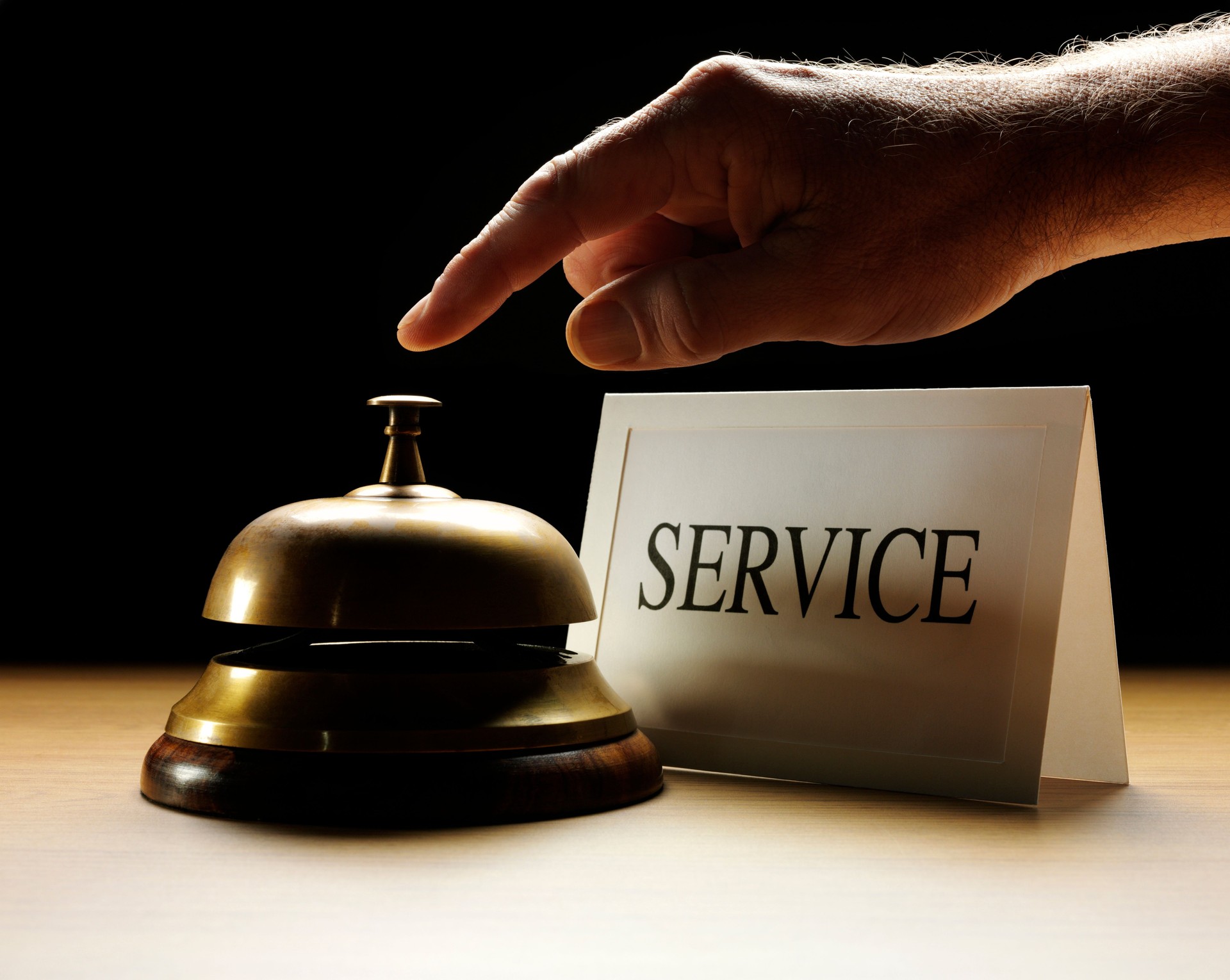 Carte de Service avec clochette avec conciergerie