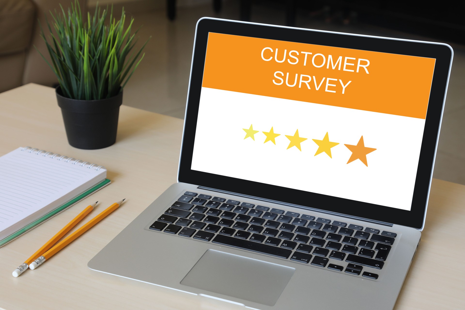 Client satisfaction survey rétroaction portable ordinateur de bureau